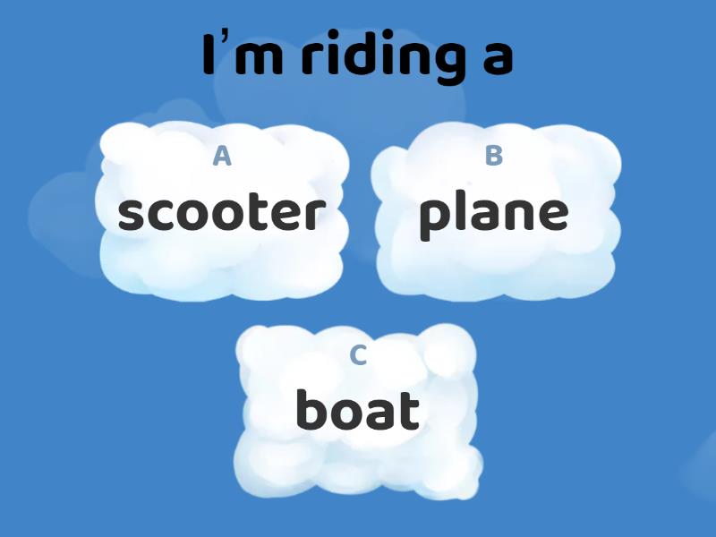 SS3 I’m driving / flying / riding / sailing - Quiz