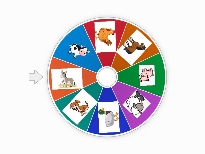 Imita los sonidos de los animales de la granja - Spin the wheel
