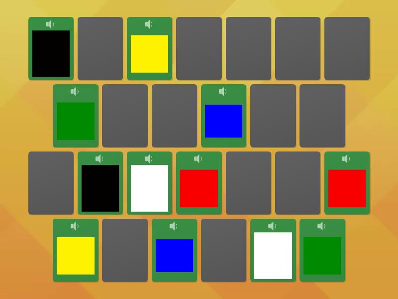 Colours con audio - Matching pairs