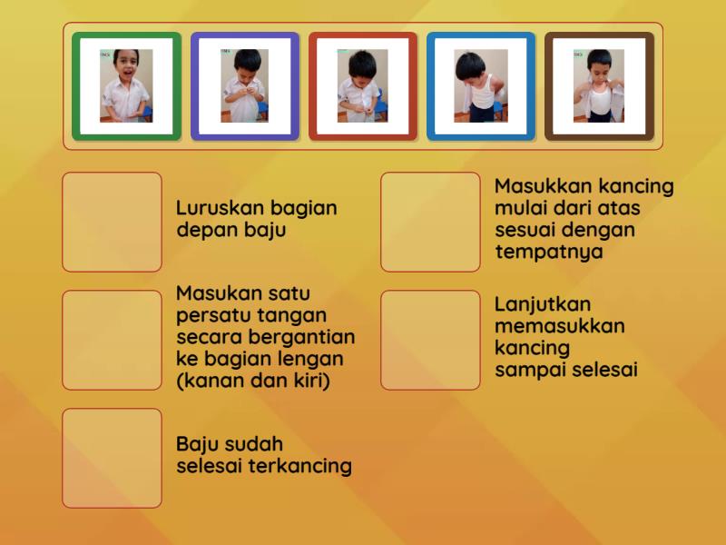 Mengenakan dan Menanggalkan Baju Berkancing - Match up