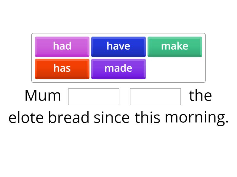 Unit 7a (B1.3) Present Perfect Simple - Missing Word