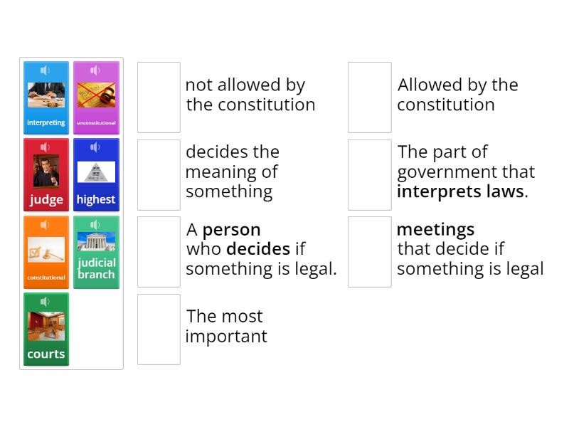 judicial branch - Match up