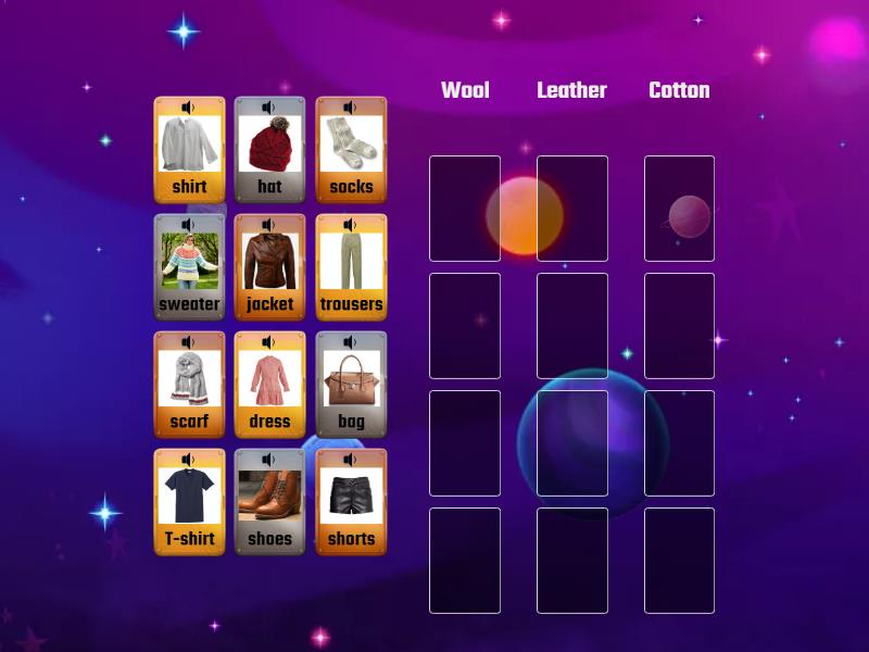 Materials (Super Minds 1 Unit 7) - Group sort