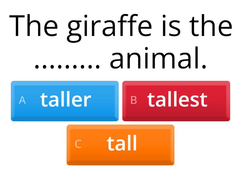 Comparative And Superlative - Quiz