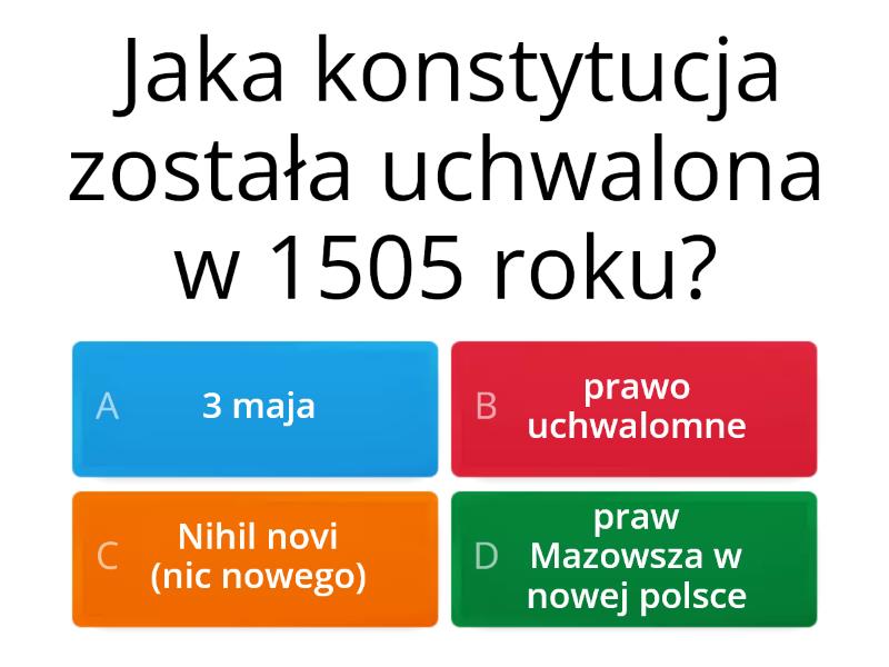 Demokracja Szlachecka Quiz 1392