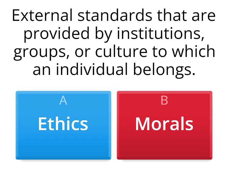 Ethics vs Morals Quiz