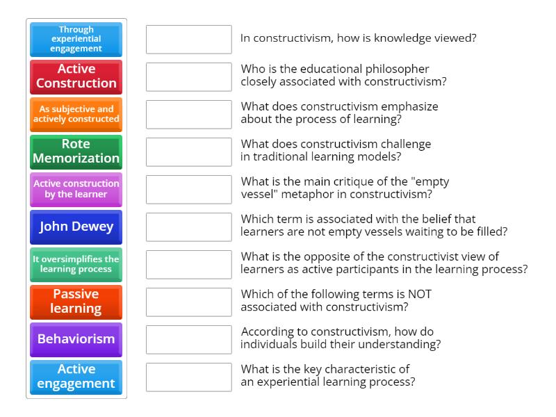 constructivism - Match up