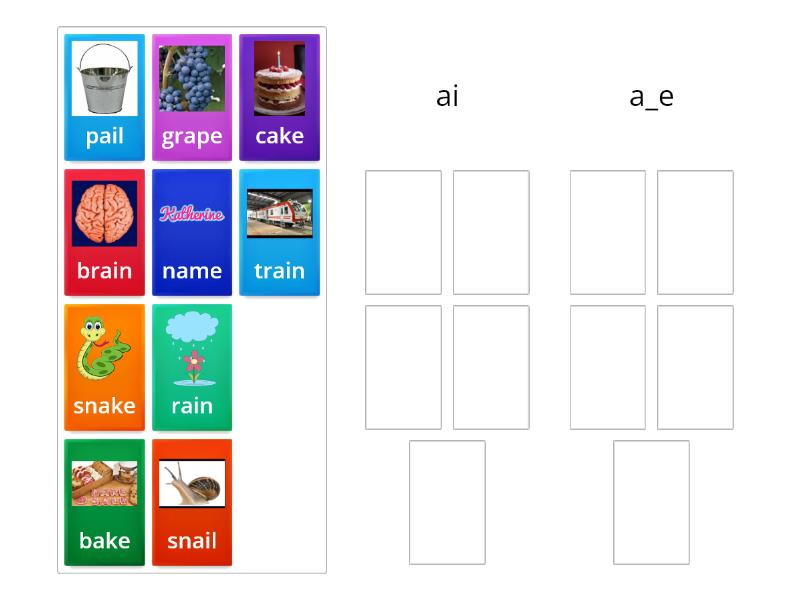 Alternative spelling ai, a_e - Group sort