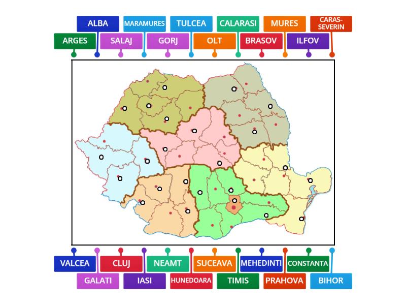 JUDETELE ROMANIEI - Labelled Diagram