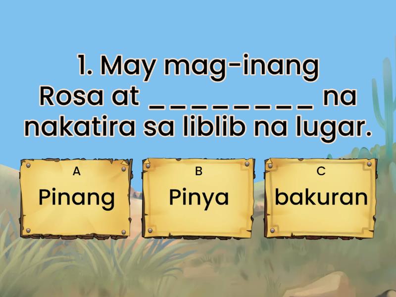 Gawain #3- Ang Alamat Ng Pinya - Pangngalan - Quiz