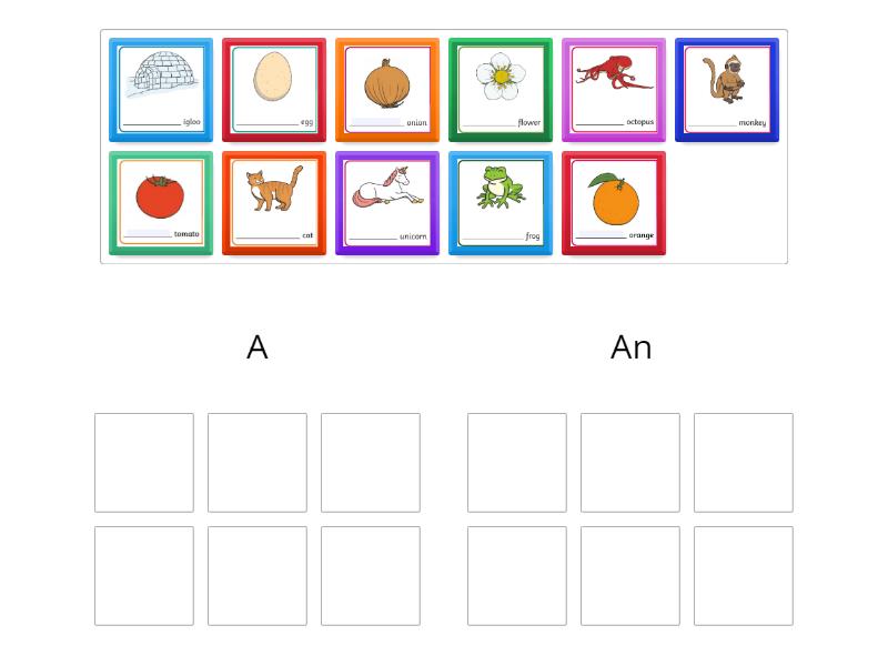 A / An - Group sort