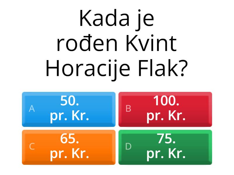Kvit Horacije Flak - Quiz