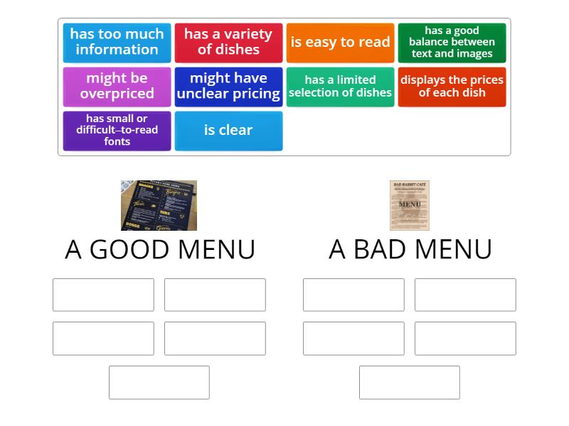 Menus - Group sort