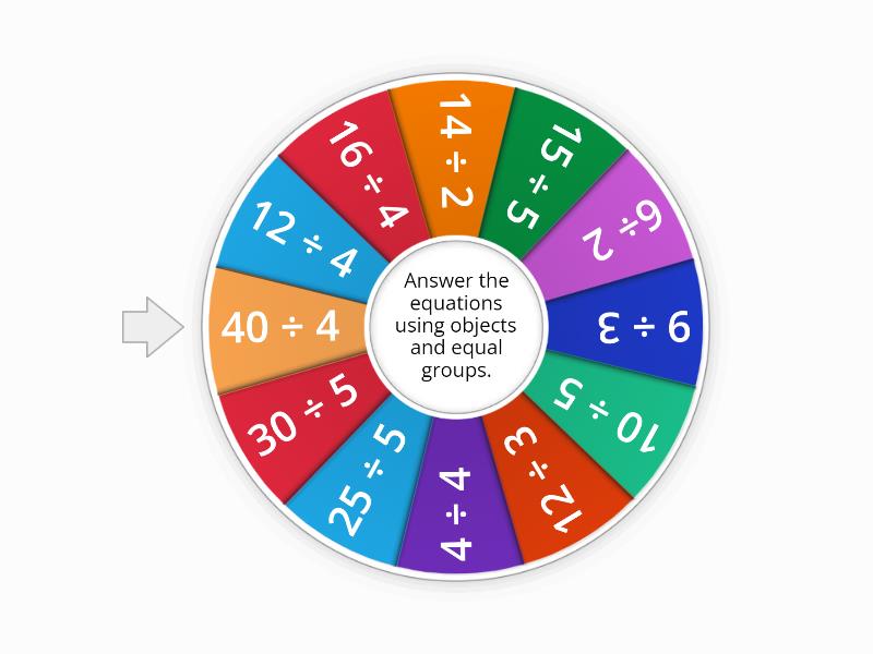 Division Problems Wheel Group 1 - Random wheel