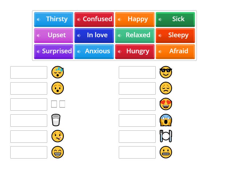 Emotions in english - Match up