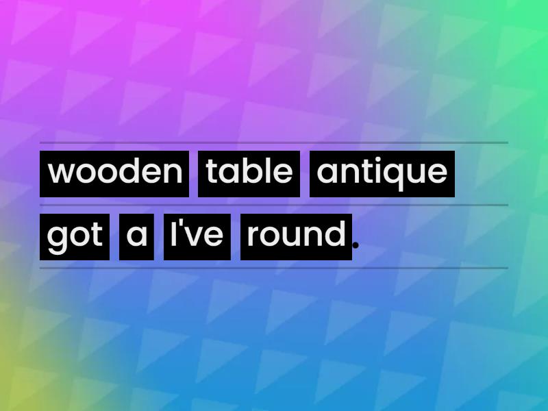 ADJECTIVE ORDER DOES THE AGE COME AFTER THE SHAPE visual data 6