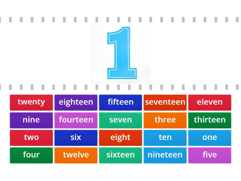 number words - Find the match