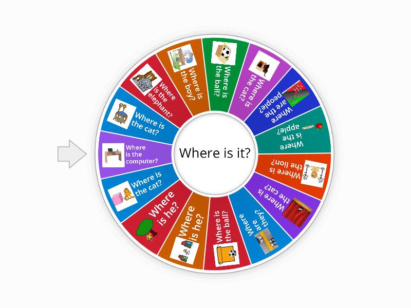 PREPOSITIONS - Spin the wheel