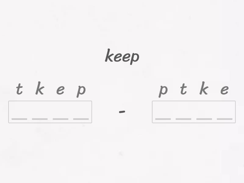 irregular verbs (k - r) - Anagram