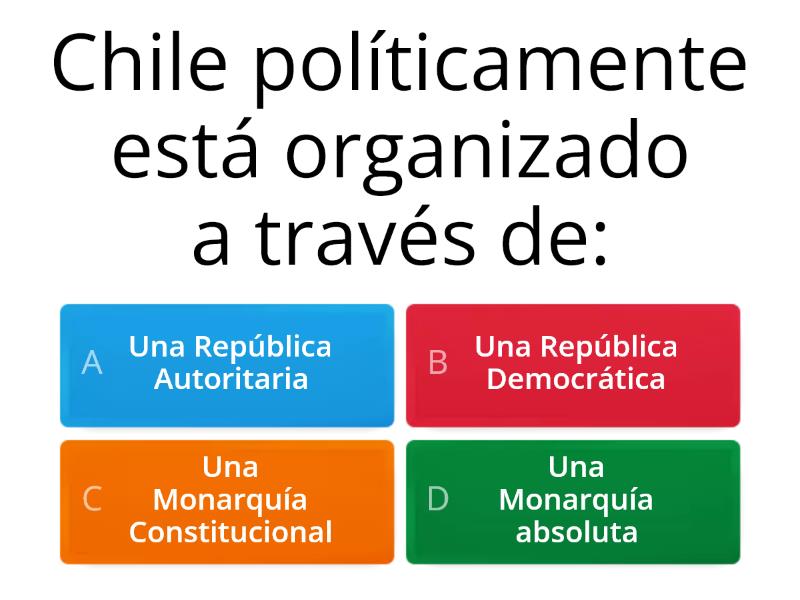 Organización Política De Chile - Cuestionario