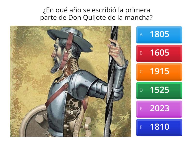 Lengua Y Literatura Don Quijote Quiz