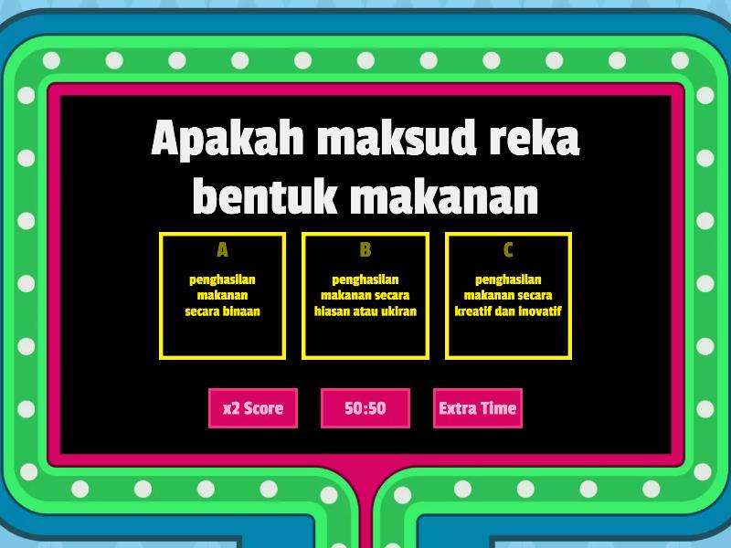 REKABENTUK MAKANAN RBT TAHUN 4 - Gameshow Quiz