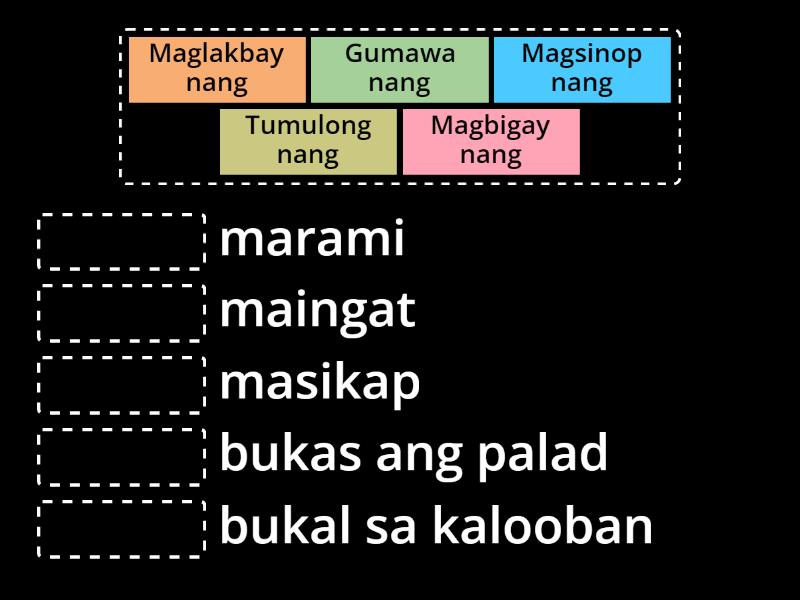 Pagtambalin Ang Mga Salita Upang Makagawa Ng Pariralang Pang-abay ...