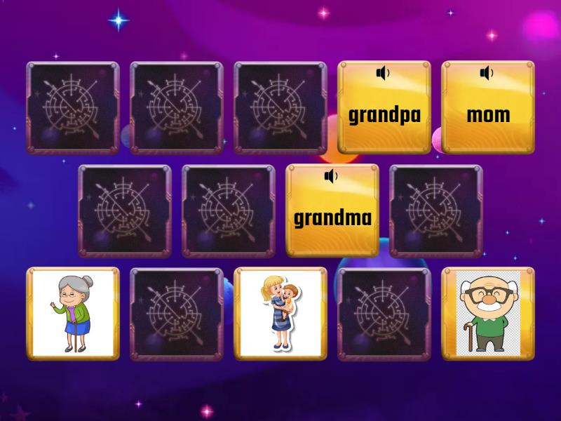 Easy Link S1 Unit 2- My Family - Matching pairs