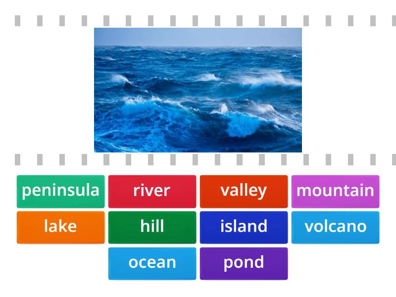 Landforms and Sources of Water - Find the match