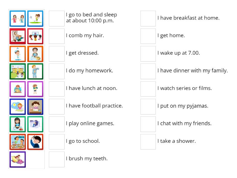 Daily Routine - Match up