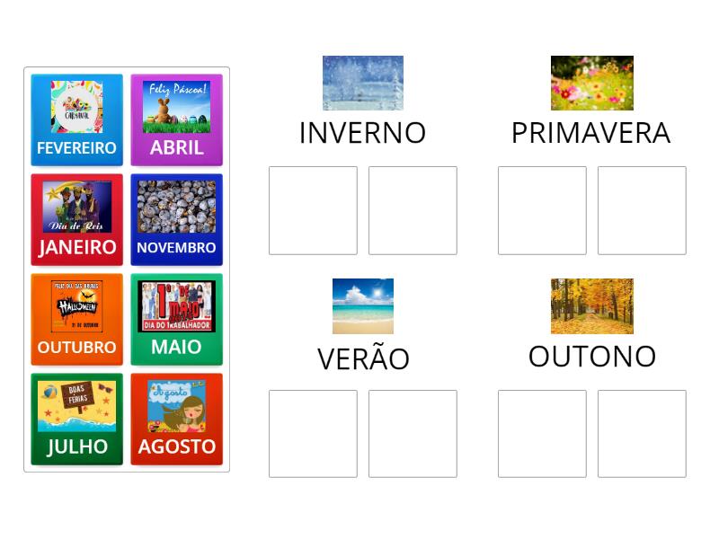 ESTAÇÕES DO ANO / MESES - Group sort
