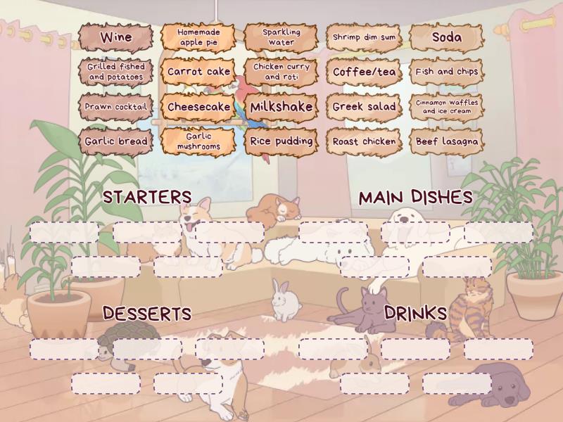 Restaurant Menu - Group sort