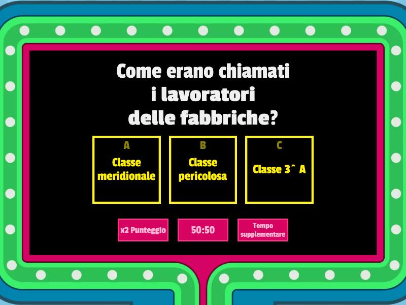 Il Movimento Operaio - Gameshow Quiz