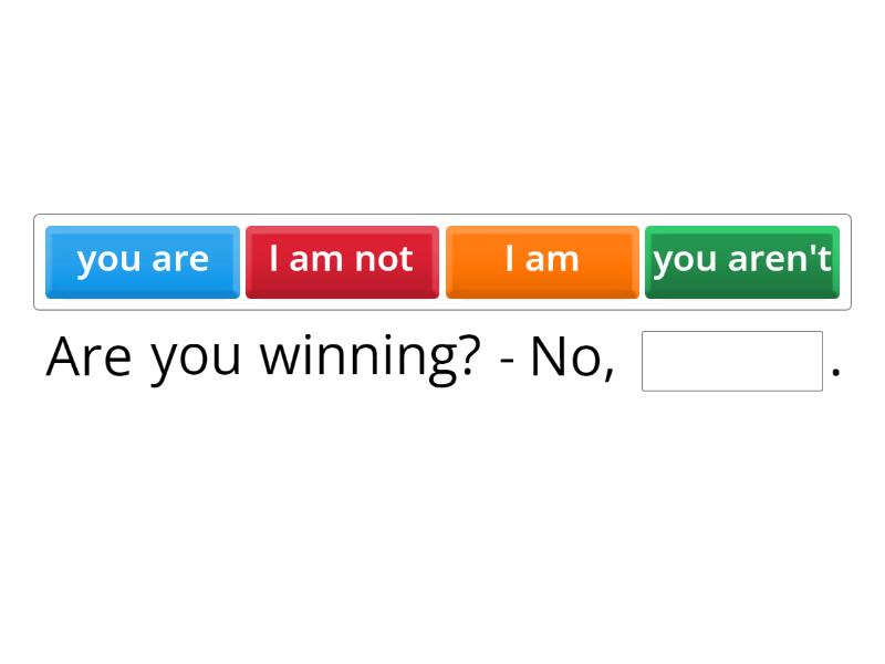 Present continuous - question+ short answers - Complete the sentence