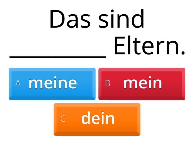 MEIN /MEINE - Familie - Quiz