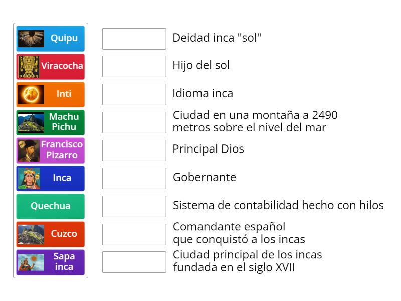 Los incas - Match up