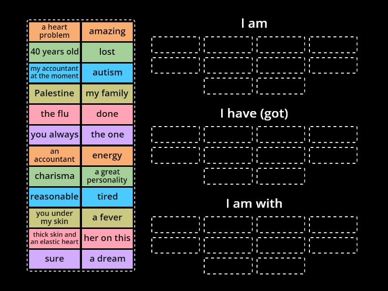 Have vs be group sort
