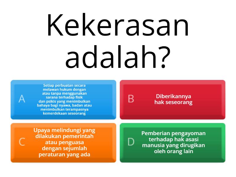 Hukum Perlindungan Anak Dan Perempuan Season 1 - Quiz