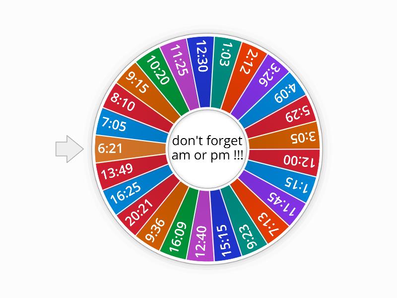 digital time wheel - Random wheel