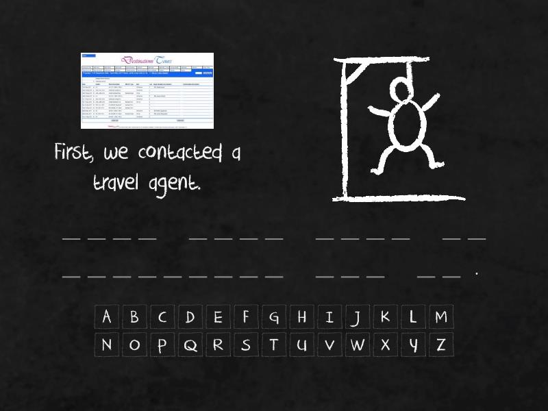 TRANSITIONAL MARKERS : SEQUENCE - Hangman