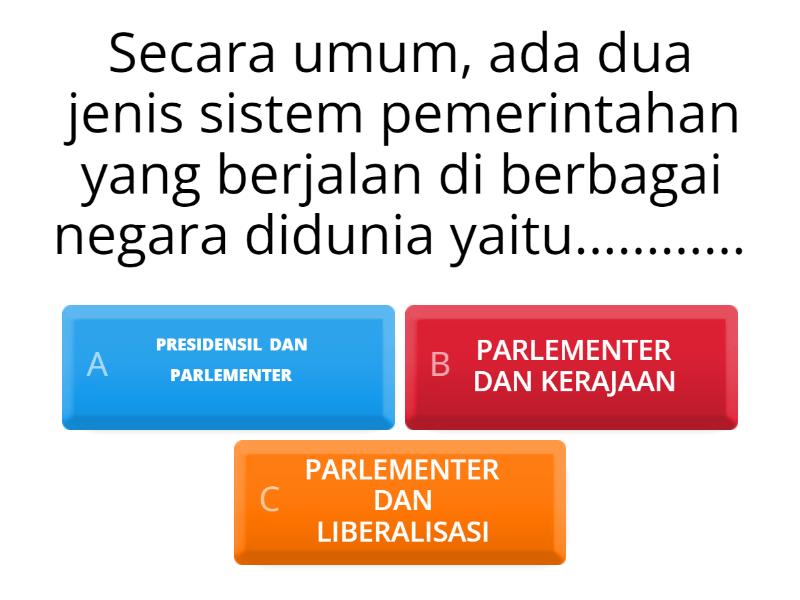 Kuis Sistem Pemerintahan - Quiz