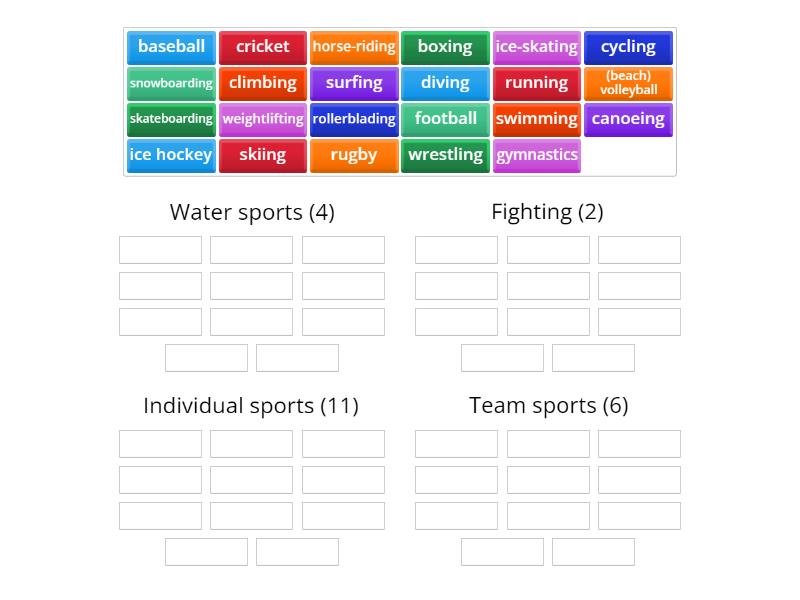 Sport - Group sort