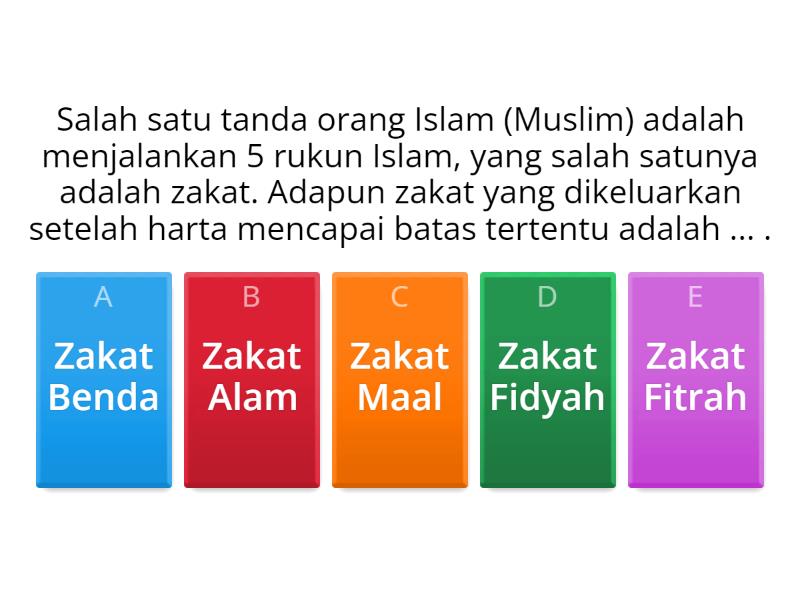 Soal Tentang Zakat - Quiz