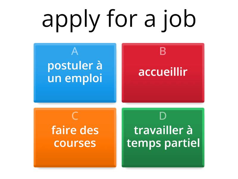 First Jobs - Les Verbes - - Quiz