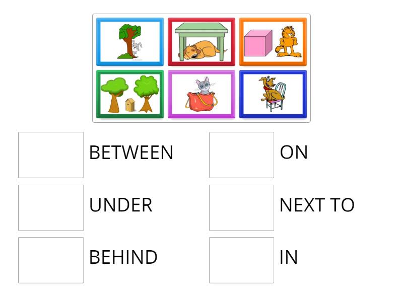 Prepositions of place 1 - Match up