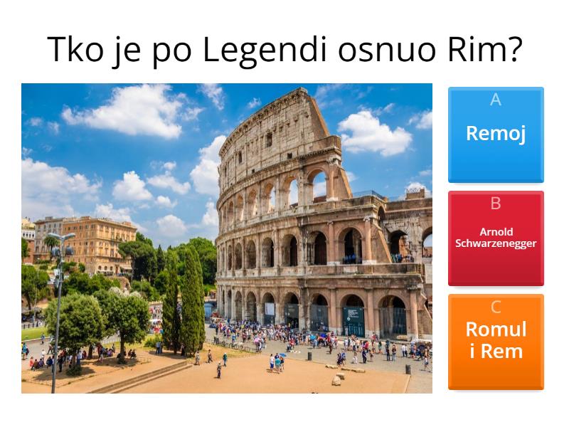 Povijest 5. r. Rim ponavljanje - Quiz