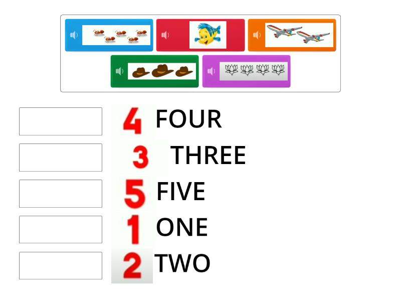 Numbers and Pictures - Match up