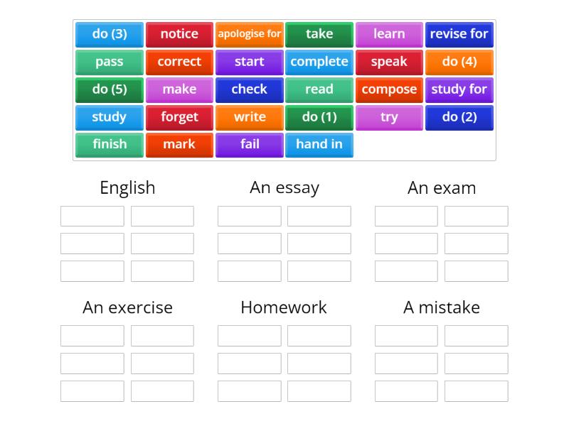 GW B1 Unit 3. Verb phrases - Group sort