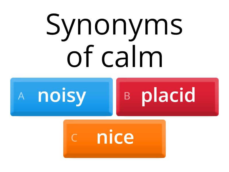 Synonyms quiz