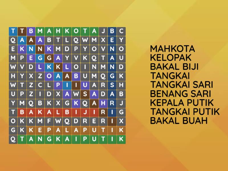 Tts Bunga - Wordsearch